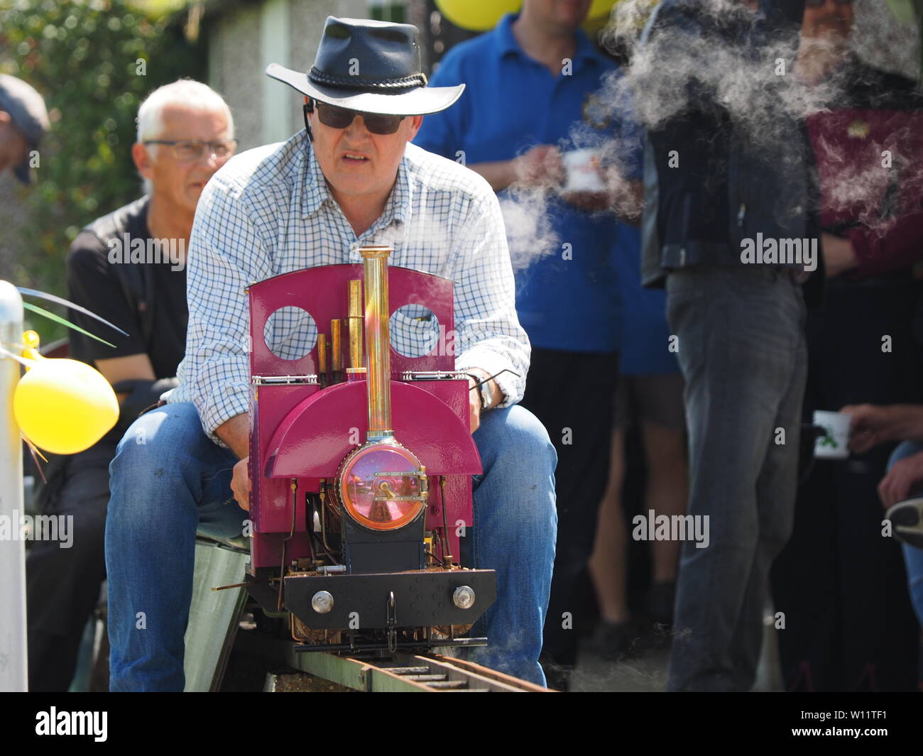 Sheerness, Kent, UK. 29th June, 2019. Sheppey Takeover Sci-fi event: a sci-fi event organised by Sheppey Model Engineering Club featuring cosplay, miniature steam train rides & stalls at Barton's Point in Sheerness, Kent. Credit: James Bell/Alamy Live News Stock Photo
