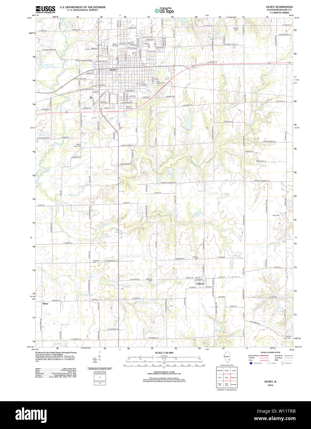 Olney illinois map Cut Out Stock Images & Pictures - Alamy
