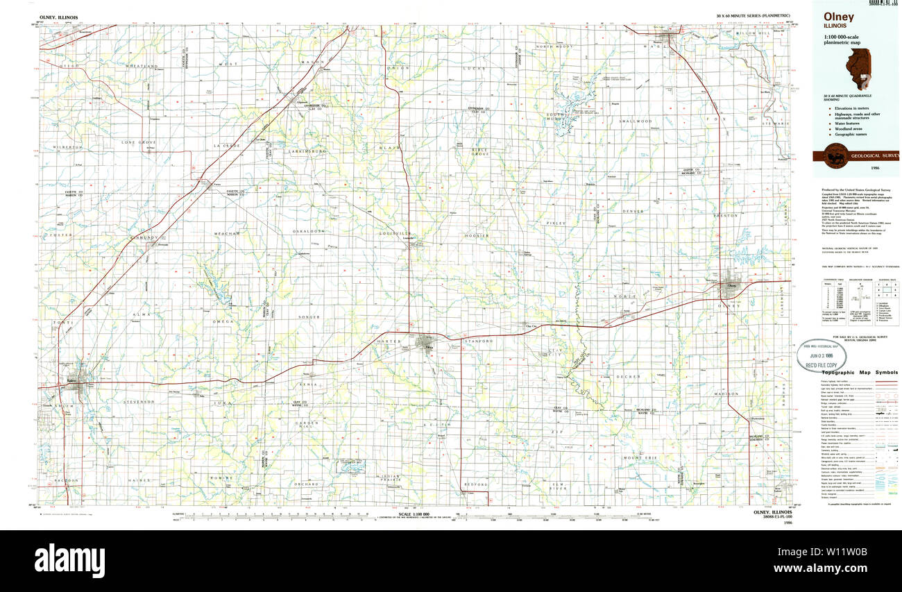 Map of olney hi-res stock photography and images - Alamy