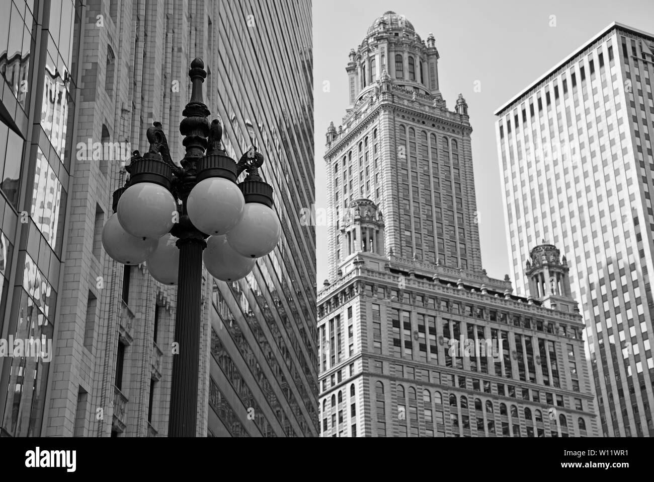 High rise residential commercial buildings Black and White Stock Photos ...