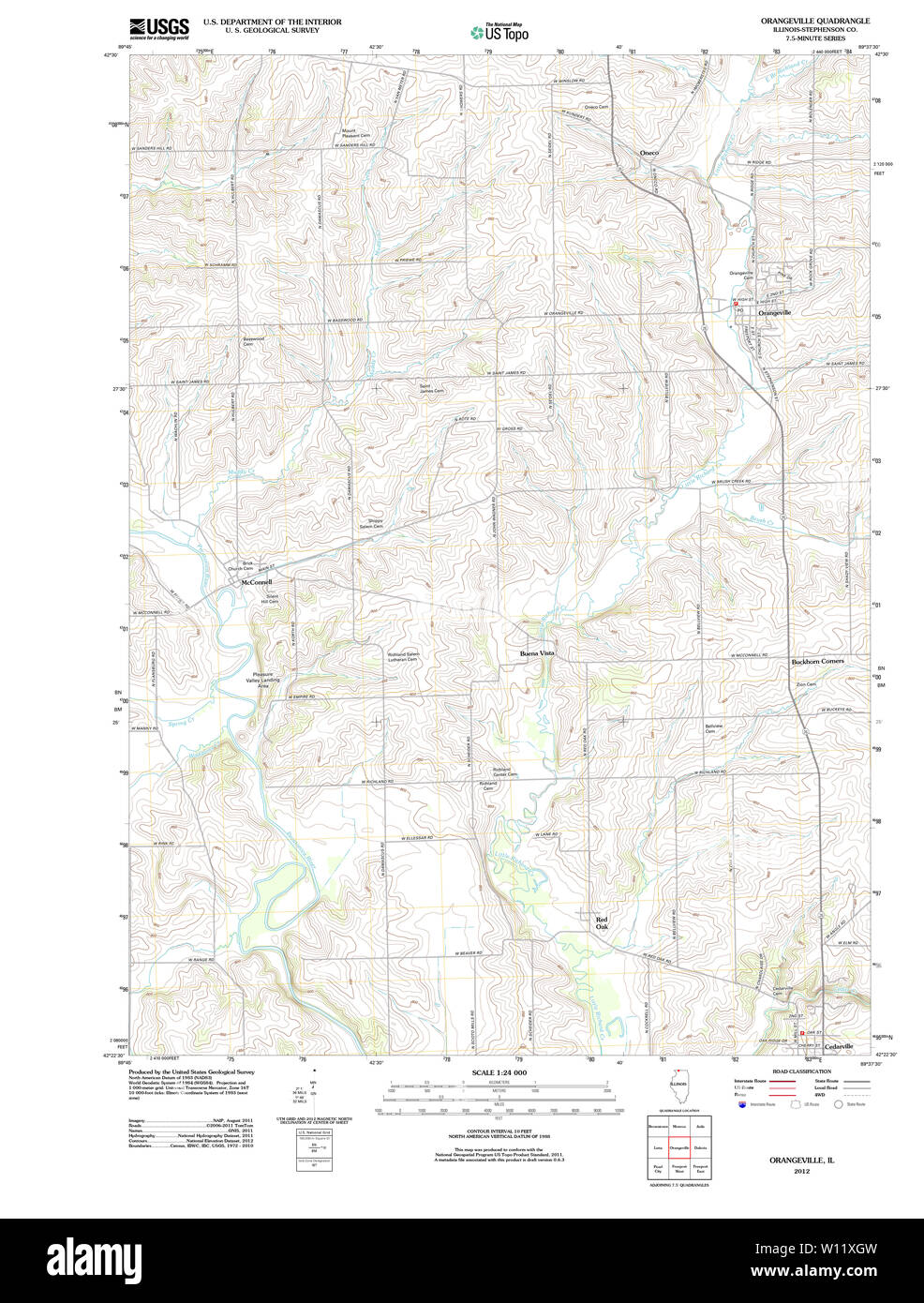 Orangeville map hires stock photography and images Alamy
