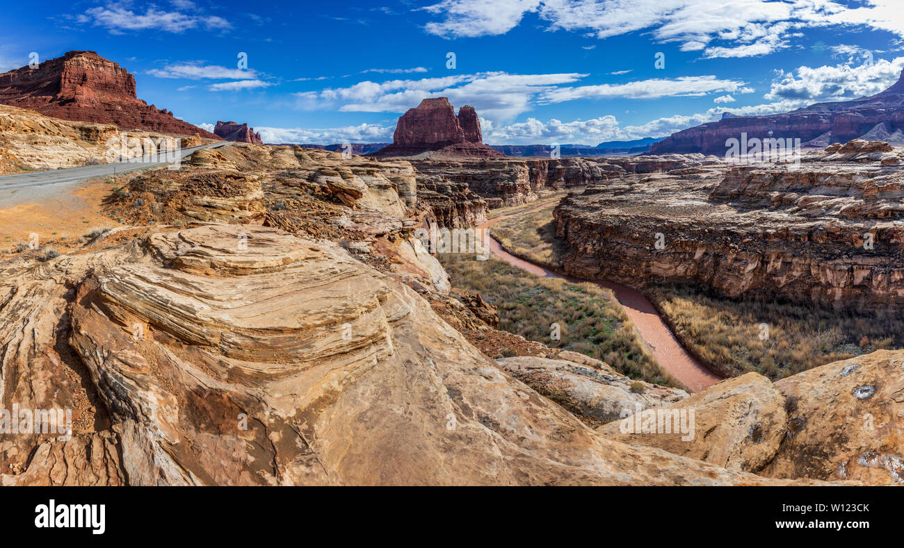 The Hite Crossing Bridge is an arch bridge that carries Utah State