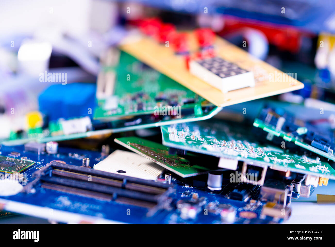 Electronic devices waste ready for recycling Stock Photo Alamy