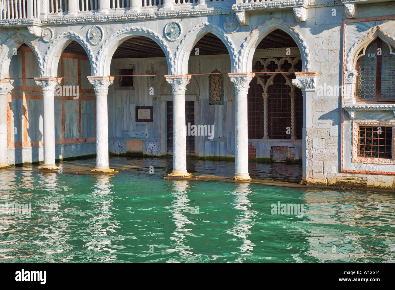 Venice Canals and gondolas around Saint Marco square on a bright sunny day Stock Photo
