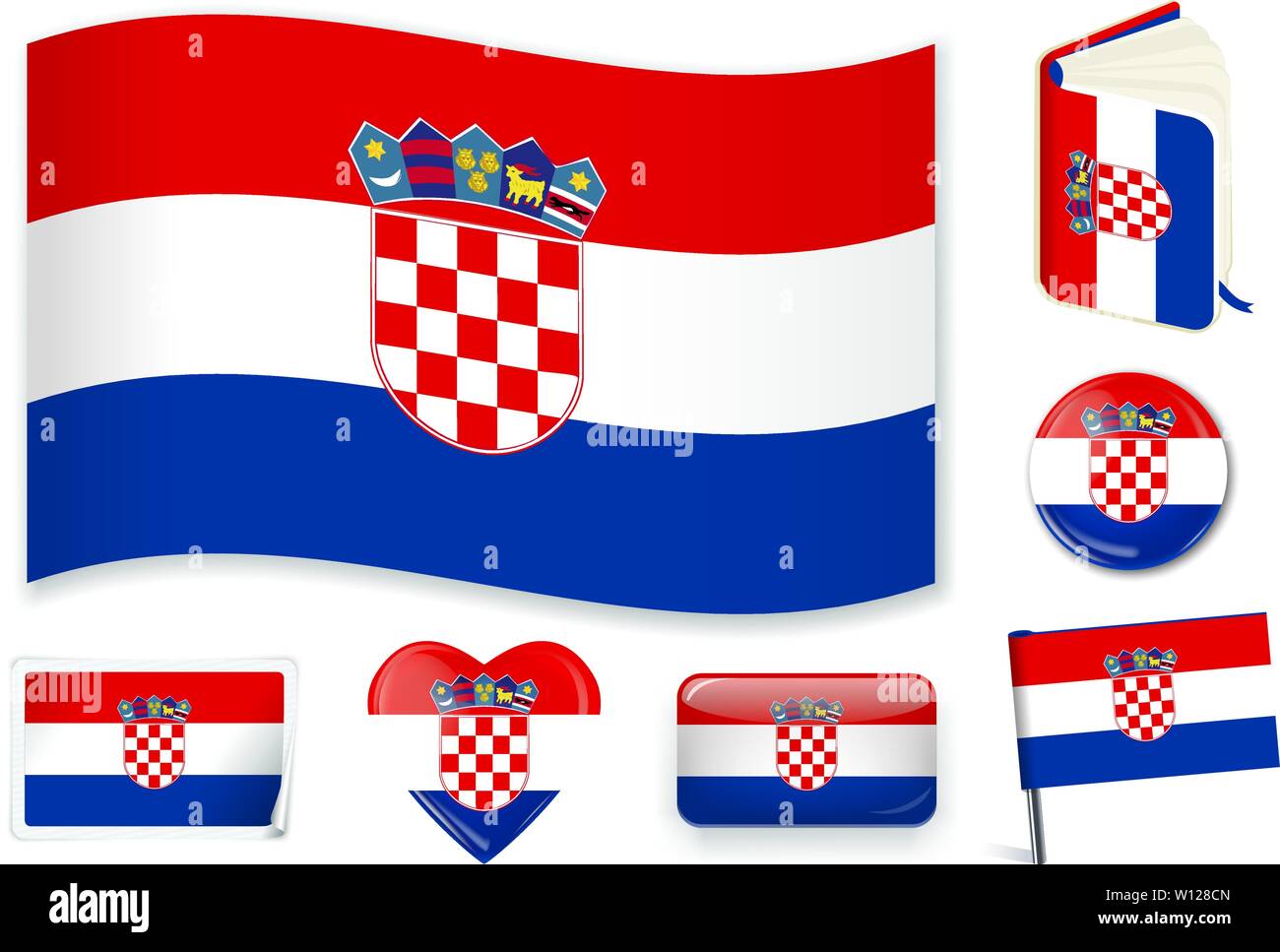 Croatian Flag Cut Out Stock Images Pictures Alamy