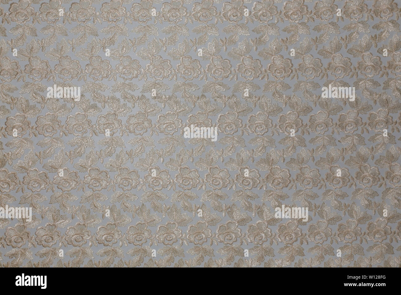 Beautiful white fabric with floral pattern and textile texture ...