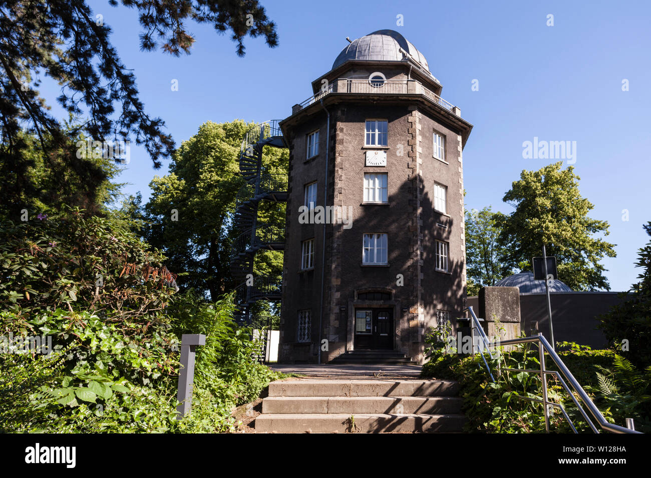Westfalische Volkssternwarte - Westphalian public observatory in the city garden of Recklinghausen Stock Photo