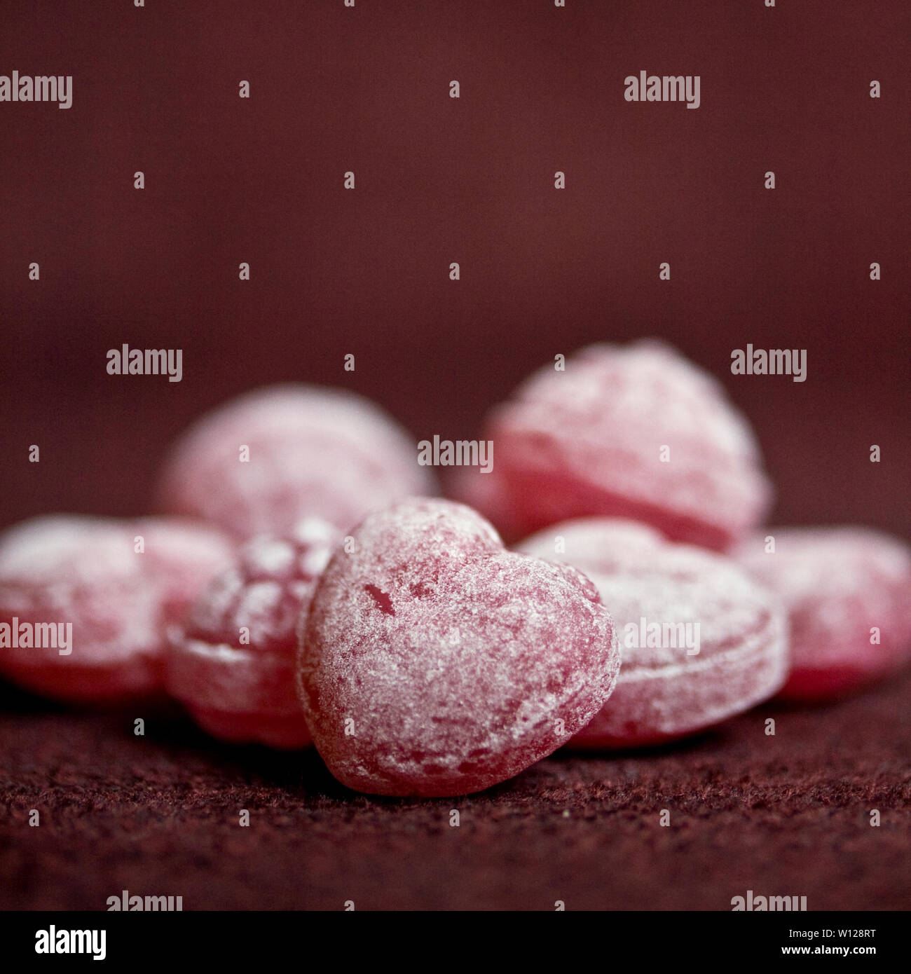 Heart shaped sweets Stock Photo