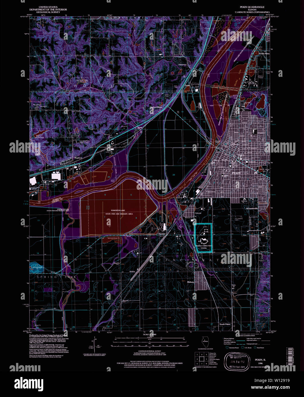 Map of pekin illinois hires stock photography and images Alamy