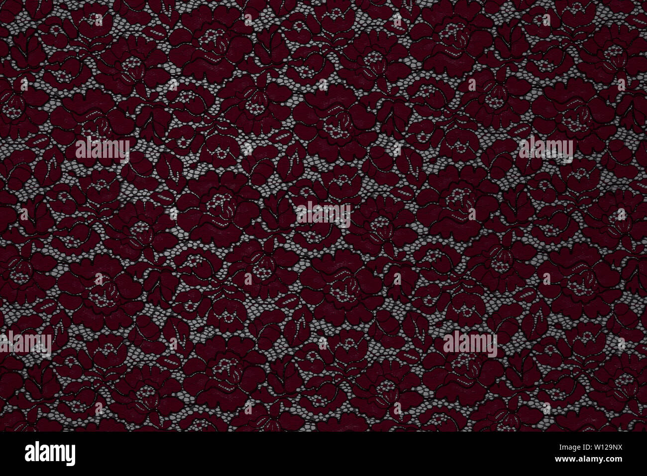 Beautiful red fabric with floral pattern and textile texture background ...