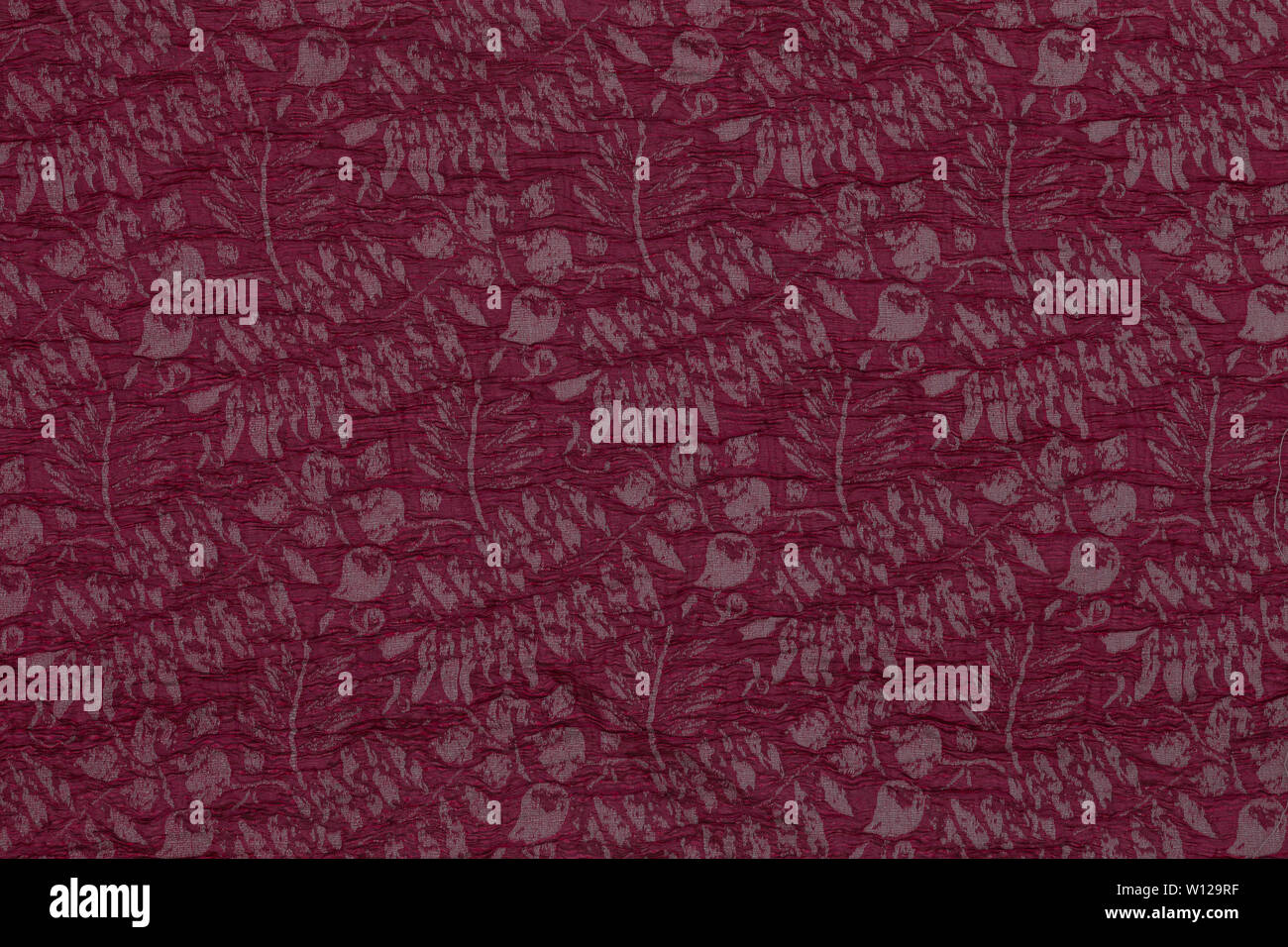 Beautiful red fabric with floral pattern and textile texture background ...