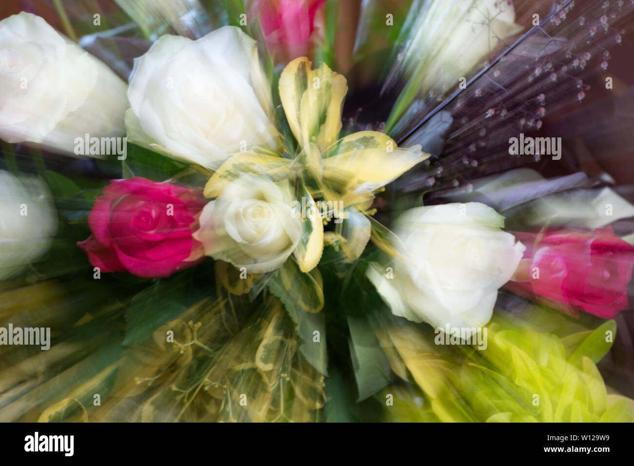 Zoomed image of a flower arrangement Stock Photo