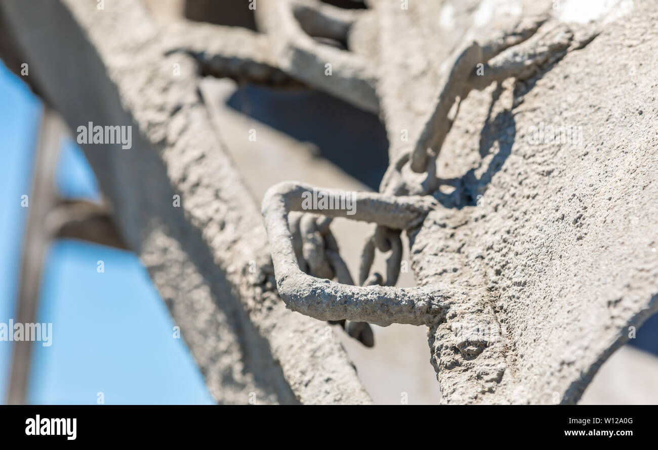 detail images of a cement mixer Stock Photo