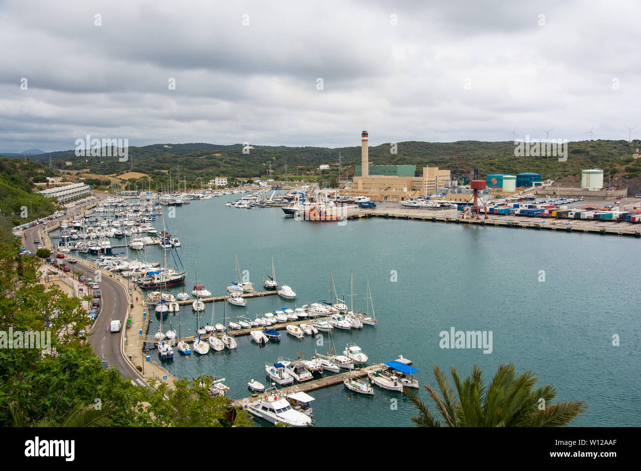 Port de Mao, Mahon Harbour, Menorca Stock Photo