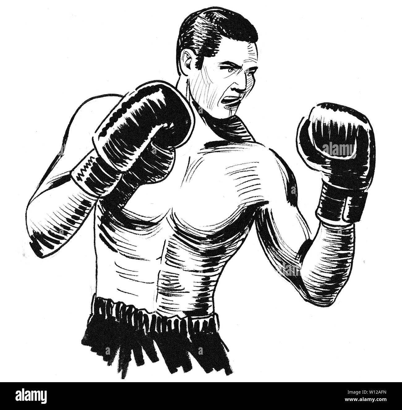 How To Draw A Boxer Fighter At How To Draw - vrogue.co