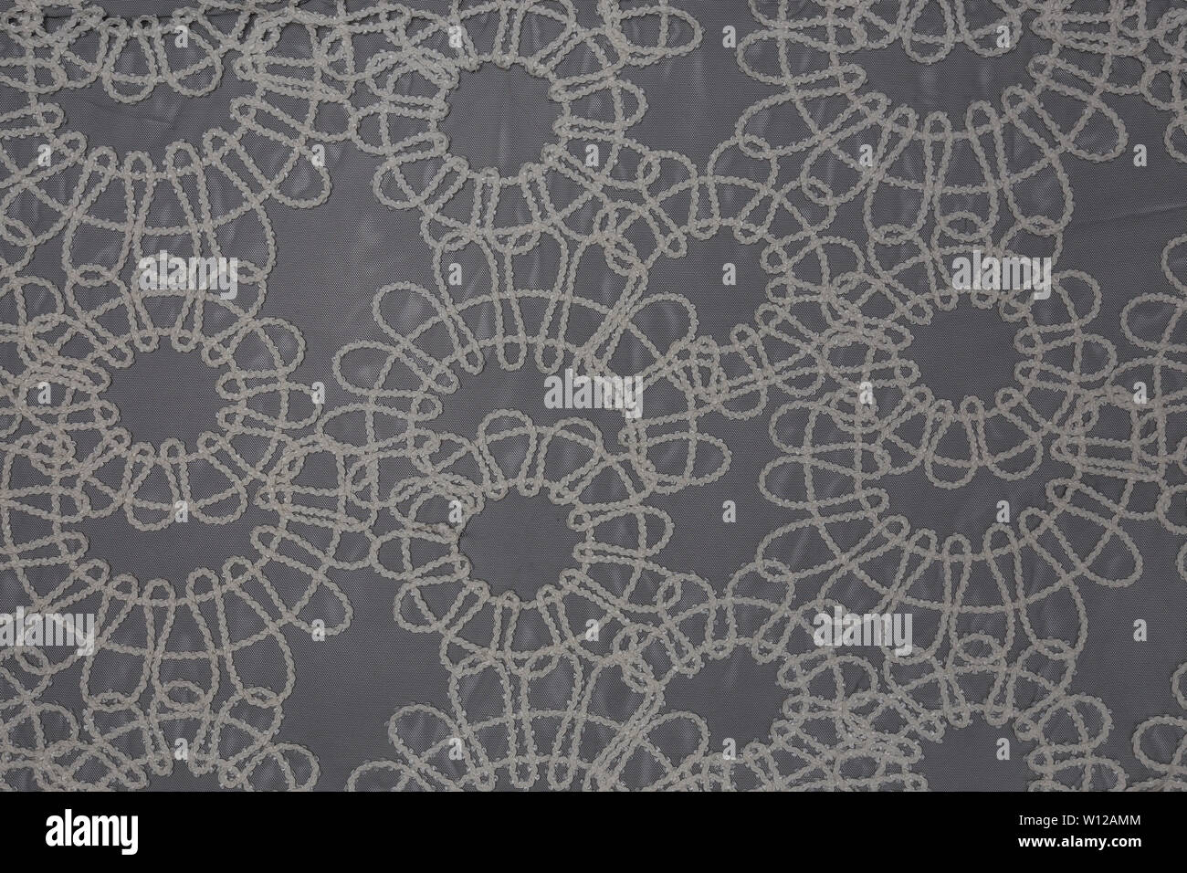 Beautiful detail of lace fabric with textile texture background Stock Photo