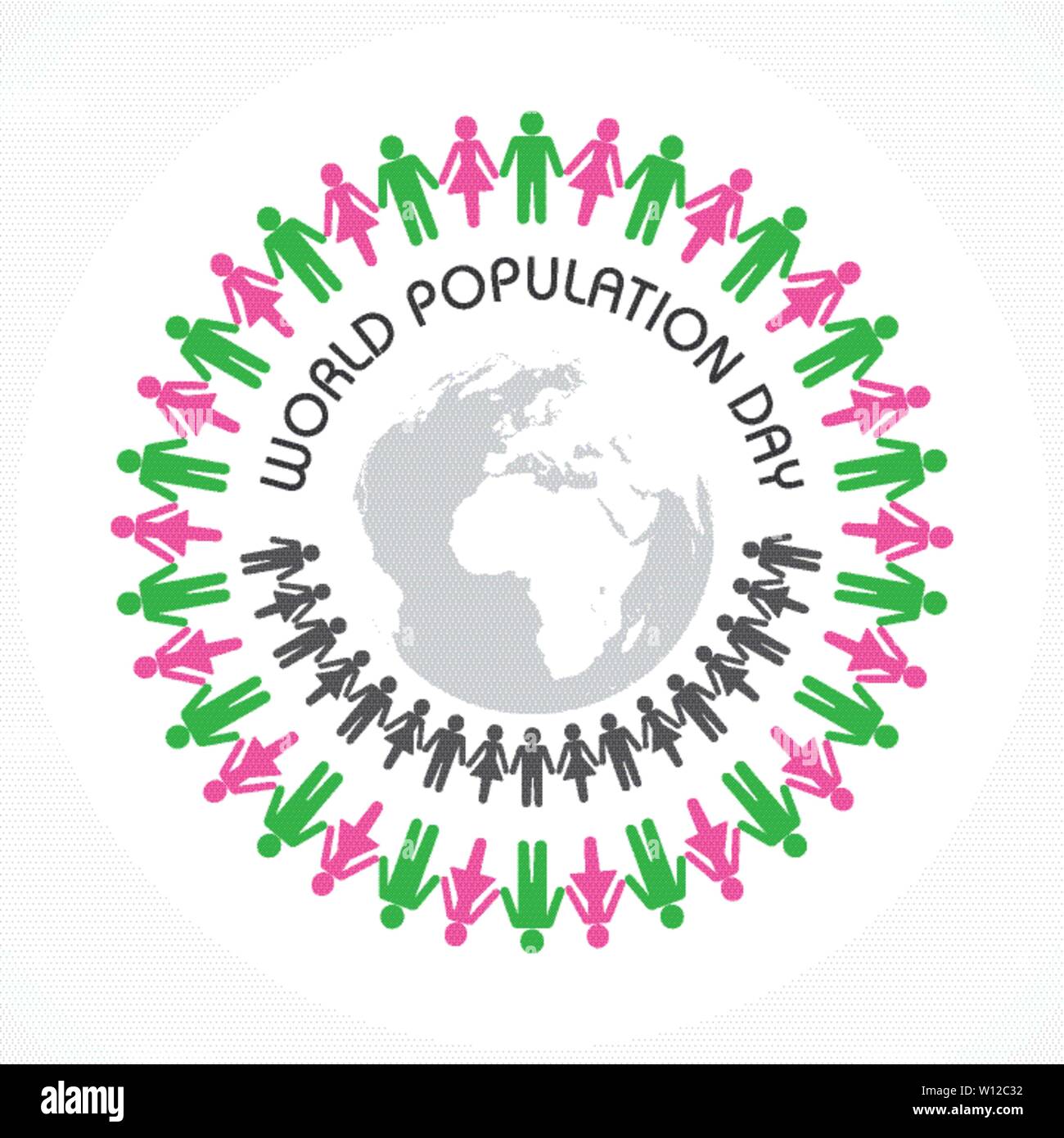 Illustration of World Population day Greeting11 july Stock Vector