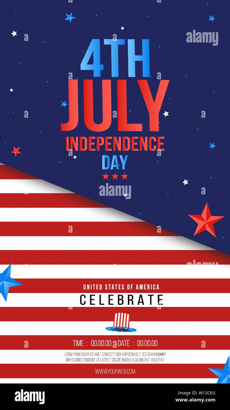 4Th Of July Flyer Template from c8.alamy.com