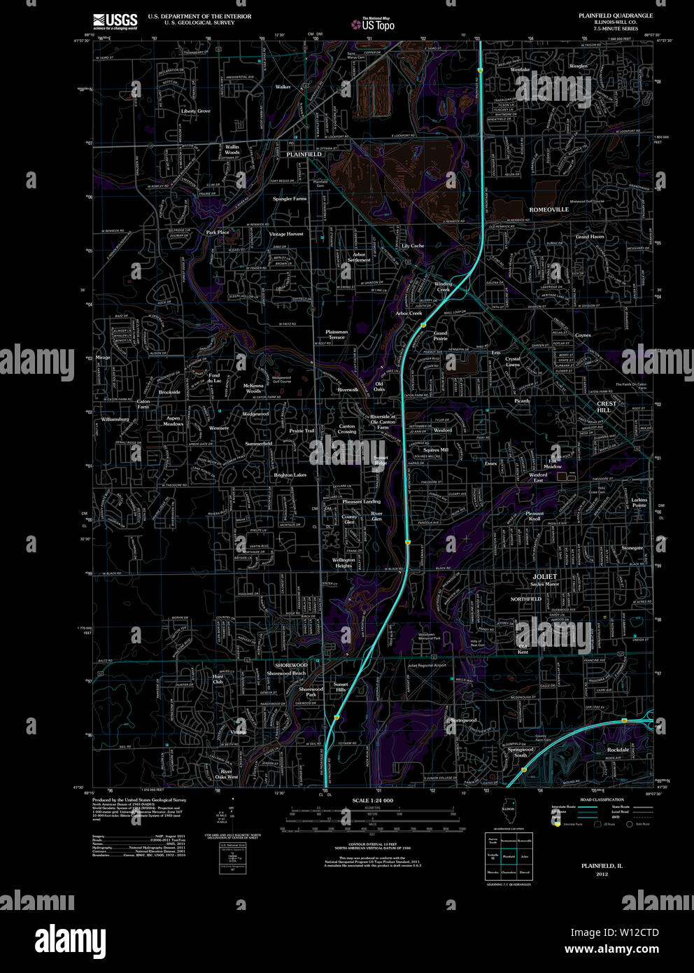 Plainfield illinois map hires stock photography and images Alamy