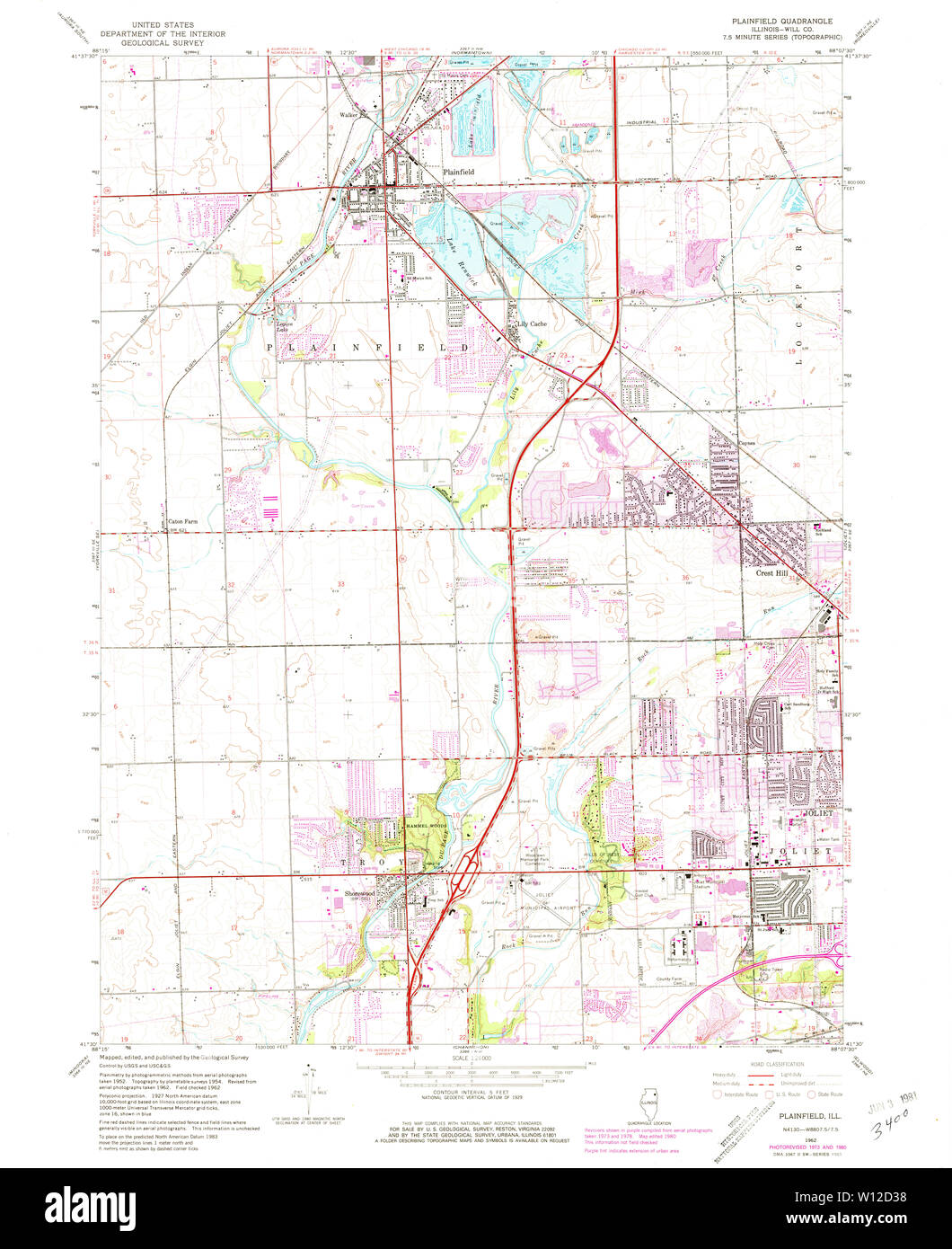 Plainfield illinois map hi-res stock photography and images - Alamy