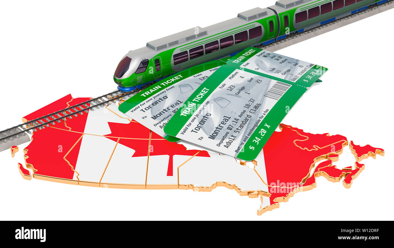 Canadian passenger train map hi-res stock photography and images - Alamy