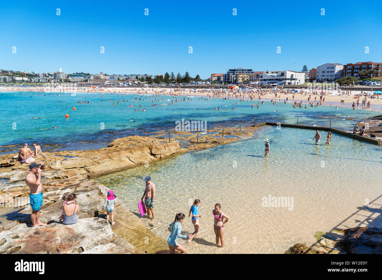 Bathing pool on Bondi Beach, Sydney, New South Wales, Australia Stock Photo