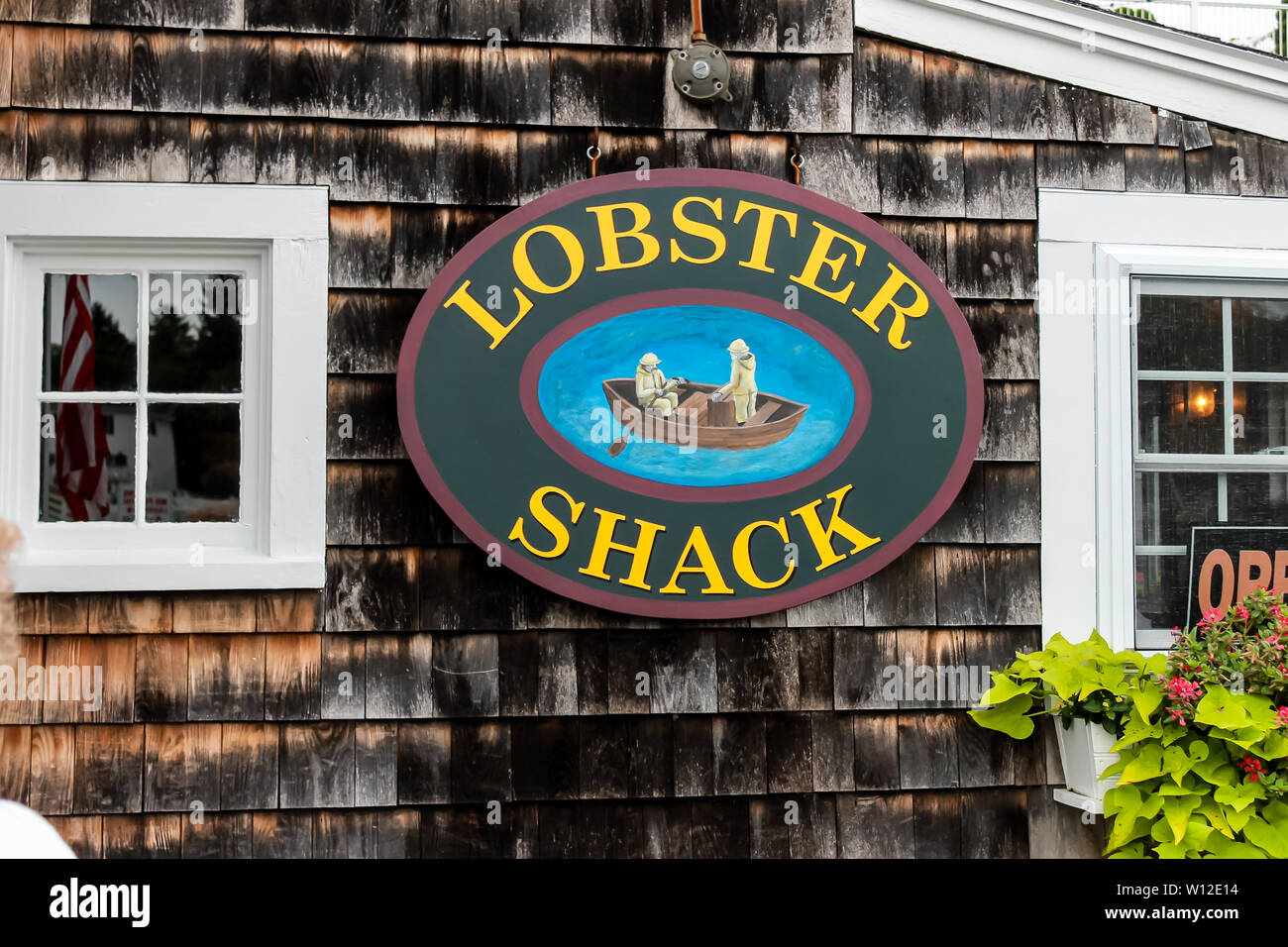 Sign of Lobster Shack in Perkins Cove, Ogunquit, Maine Stock Photo Alamy