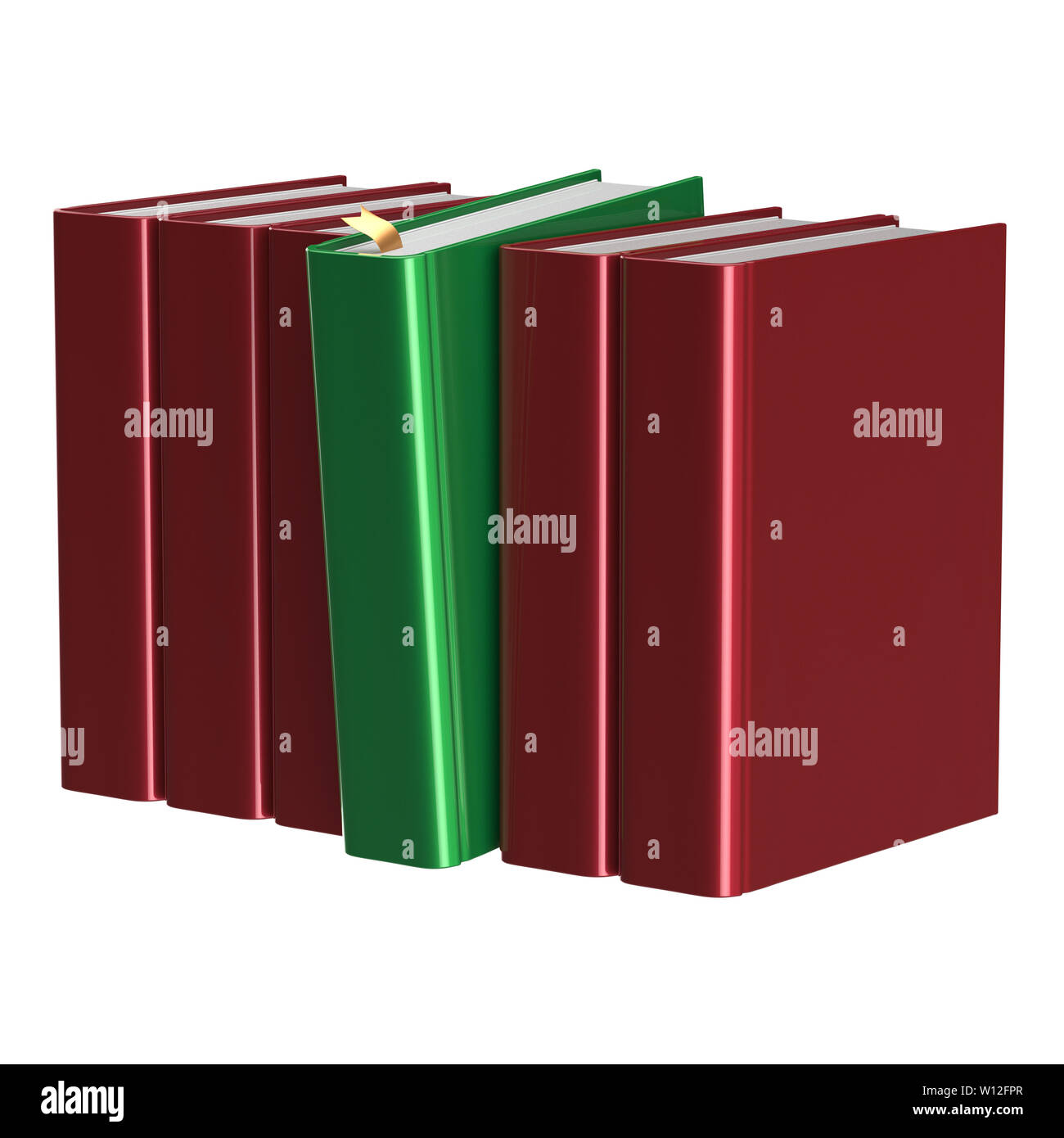 Red books row one green selected choosing leadership take answer blank ...