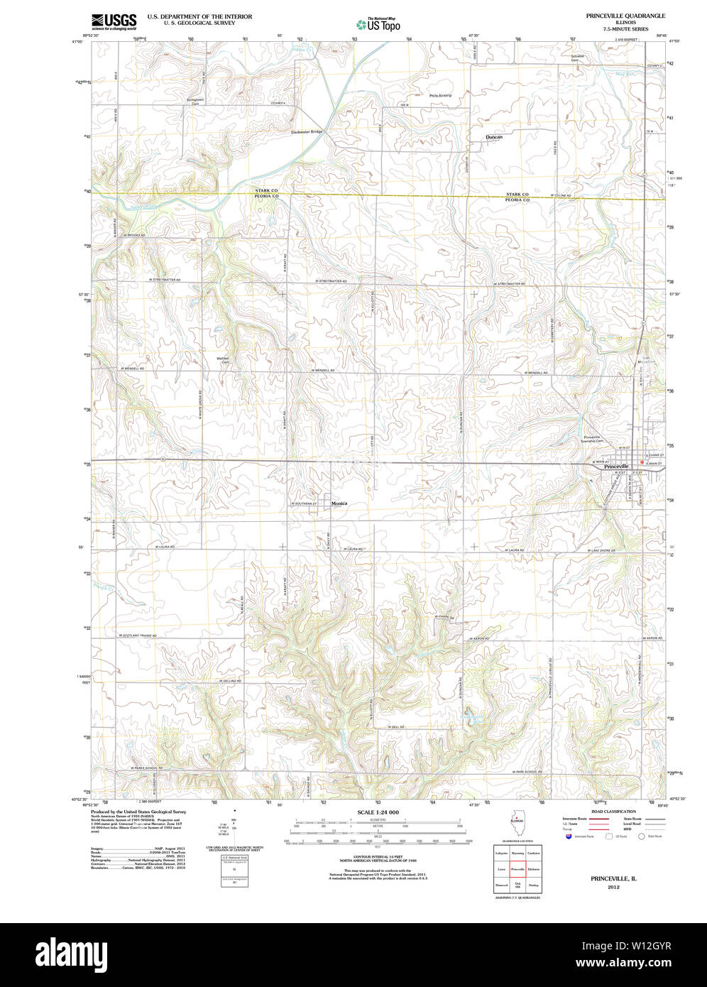 Map of princeville hi-res stock photography and images - Alamy