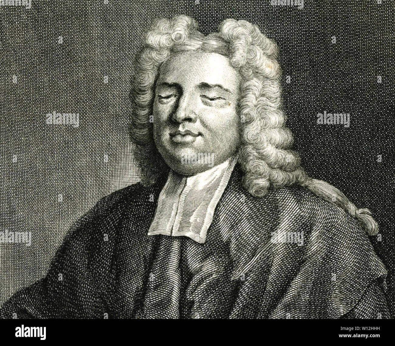 NICHOLAS SAUNDERSON (1682-1739) blind English scientist and mathematician Stock Photo