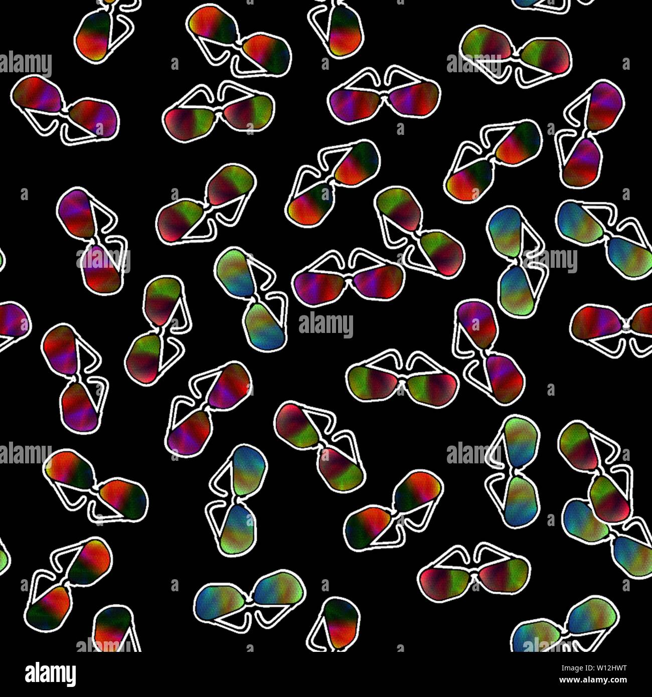 Colorful Sunglasses Seamless Pattern Stock Vector