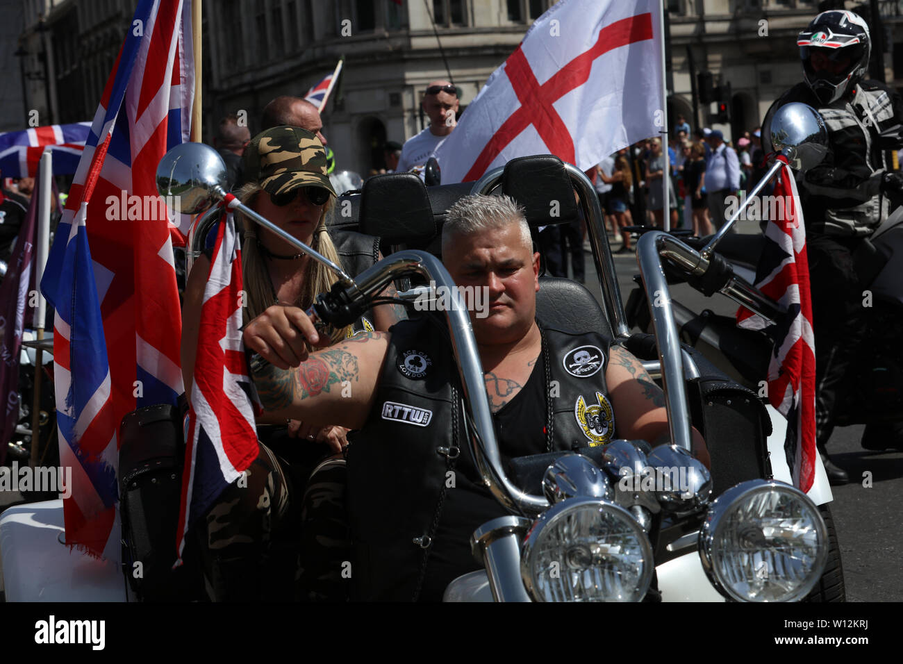London, UK. 29th June 2019. Army veterans from all over the country gather at Parliament Square to draw attention to several issues they facing such as prosecutions of acts allegedly committed during active service, no help with mental health issues such as Posttraumatic stress disorder (PTSD), isolation and loneliness when leaving the army, and an increasing number of suicides by ex-service men and women. They feel abandoned by those who sent them in conflict in the first place. Credit: Joe Kuis /Alamy News Stock Photo