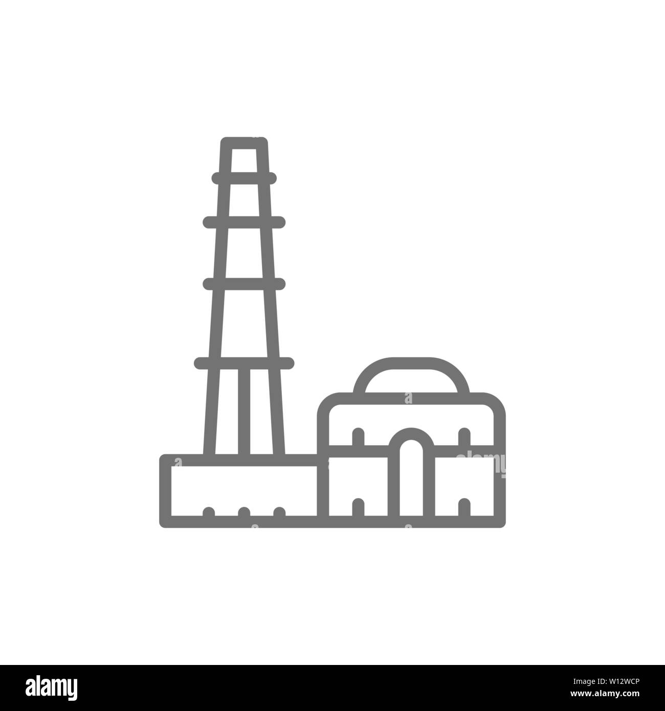 Qutub Minar, landmark of New Delhi, India line icon. Stock Vector