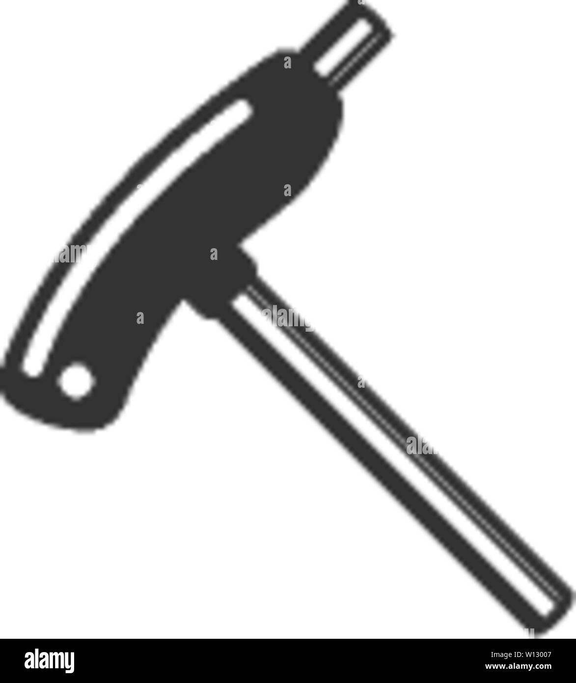 Allen key icon in single color. Sport transportation repair maintenance ...