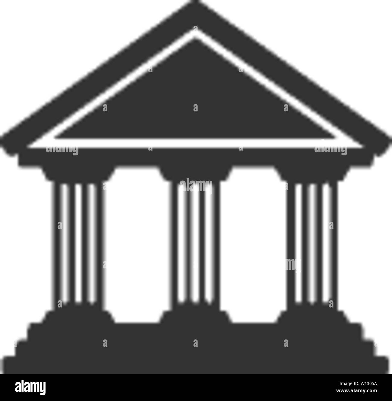 Bank building icon in single grey color Stock Vector Image & Art - Alamy