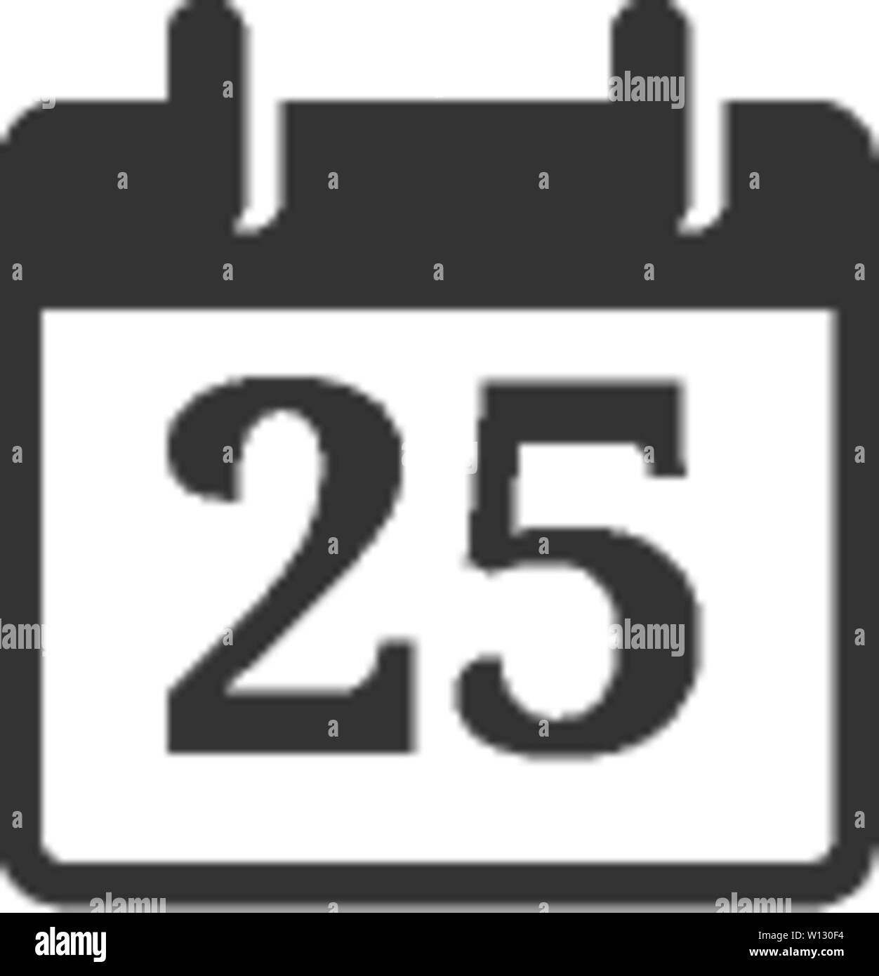 Calendar Christmas icon in single color. Reminder holiday 