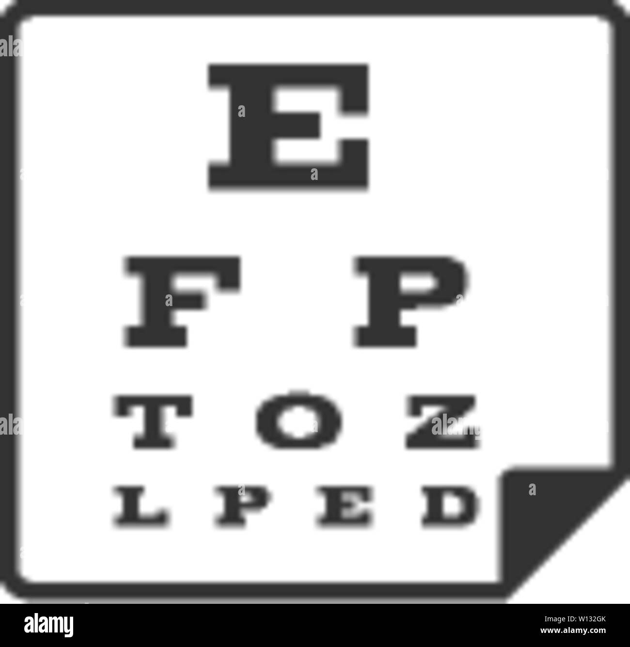 Eye chart letters Stock Vector Images Alamy
