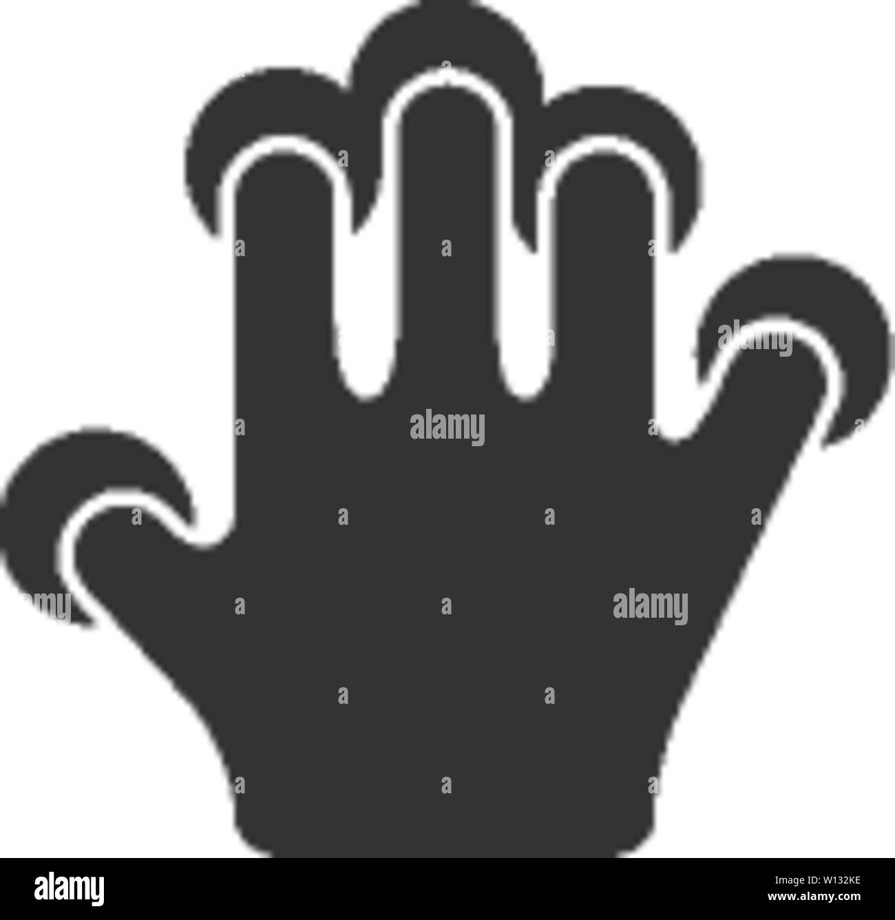 Finger gesture icon in single grey color. Gadget touch track pad ...