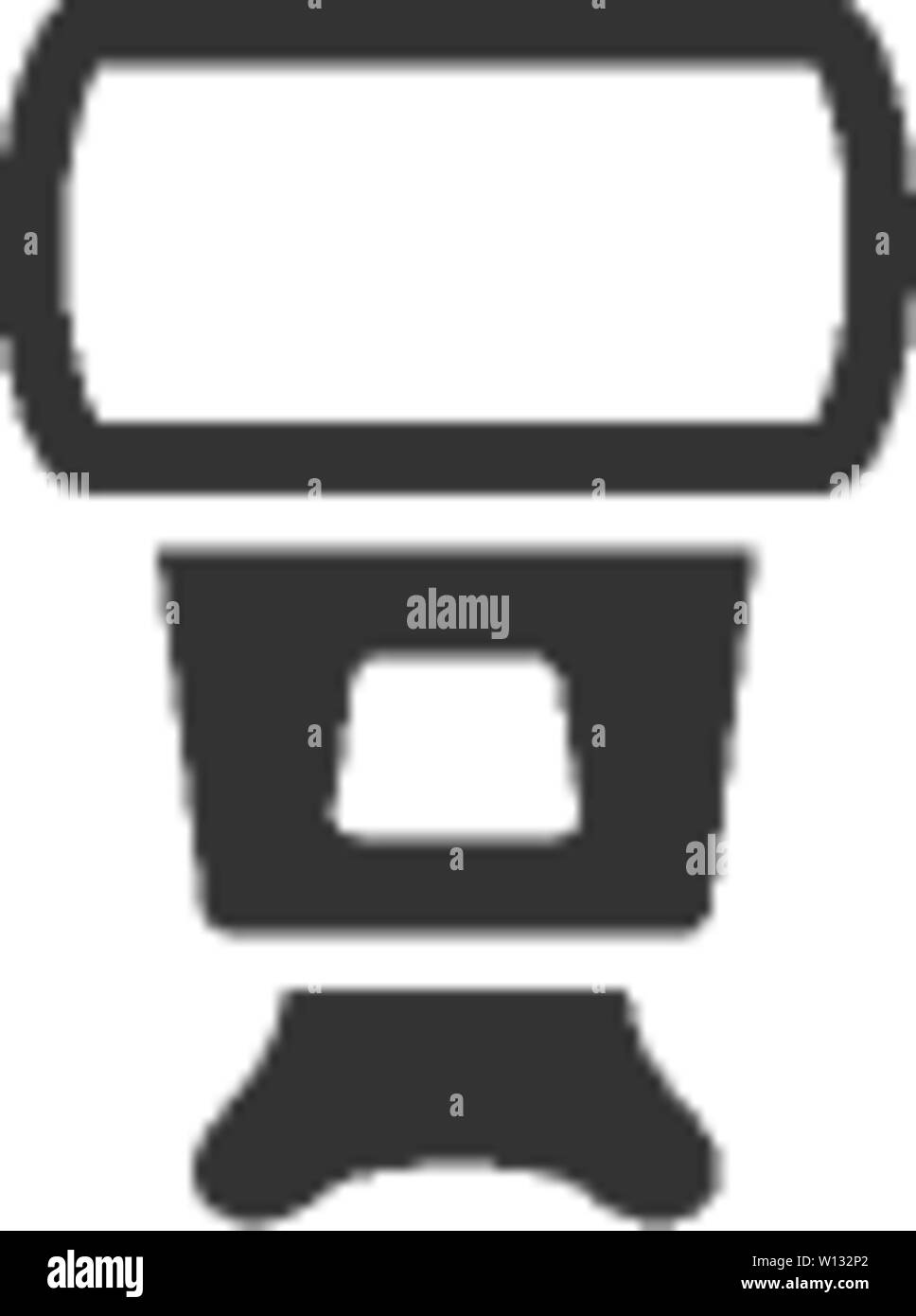 Camera flash icon in single color. Photography equipment light studio ...