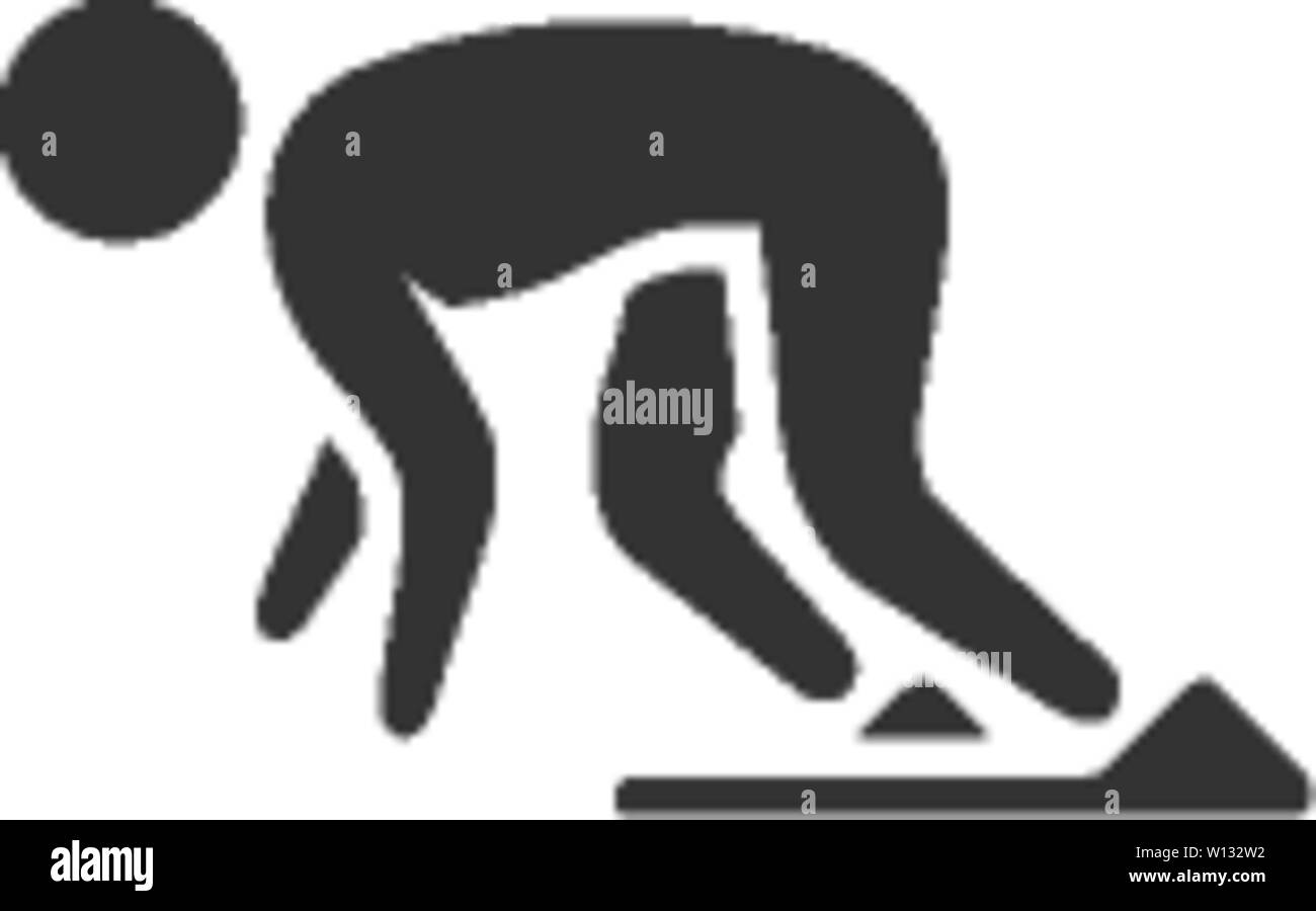 Sport athletics track starting blocks Stock Vector Images - Alamy