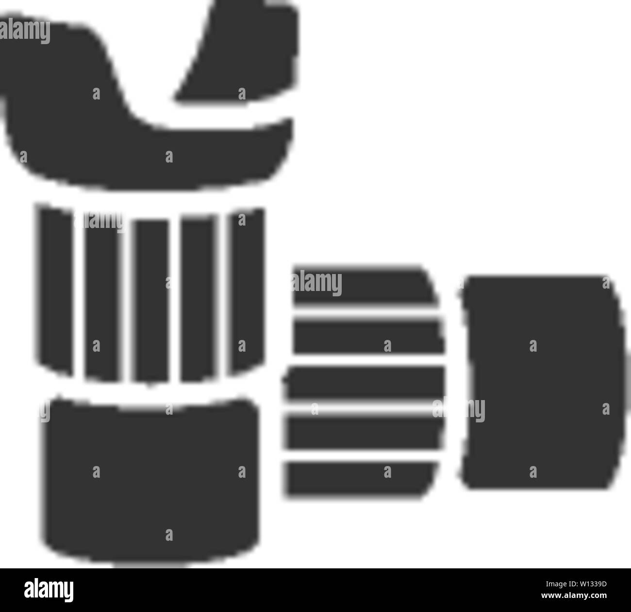 Camera lens icon in single color. Electronic photography work tool ...