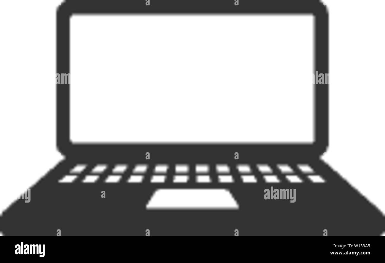 Laptop computer icon in single grey color Stock Vector Image & Art - Alamy