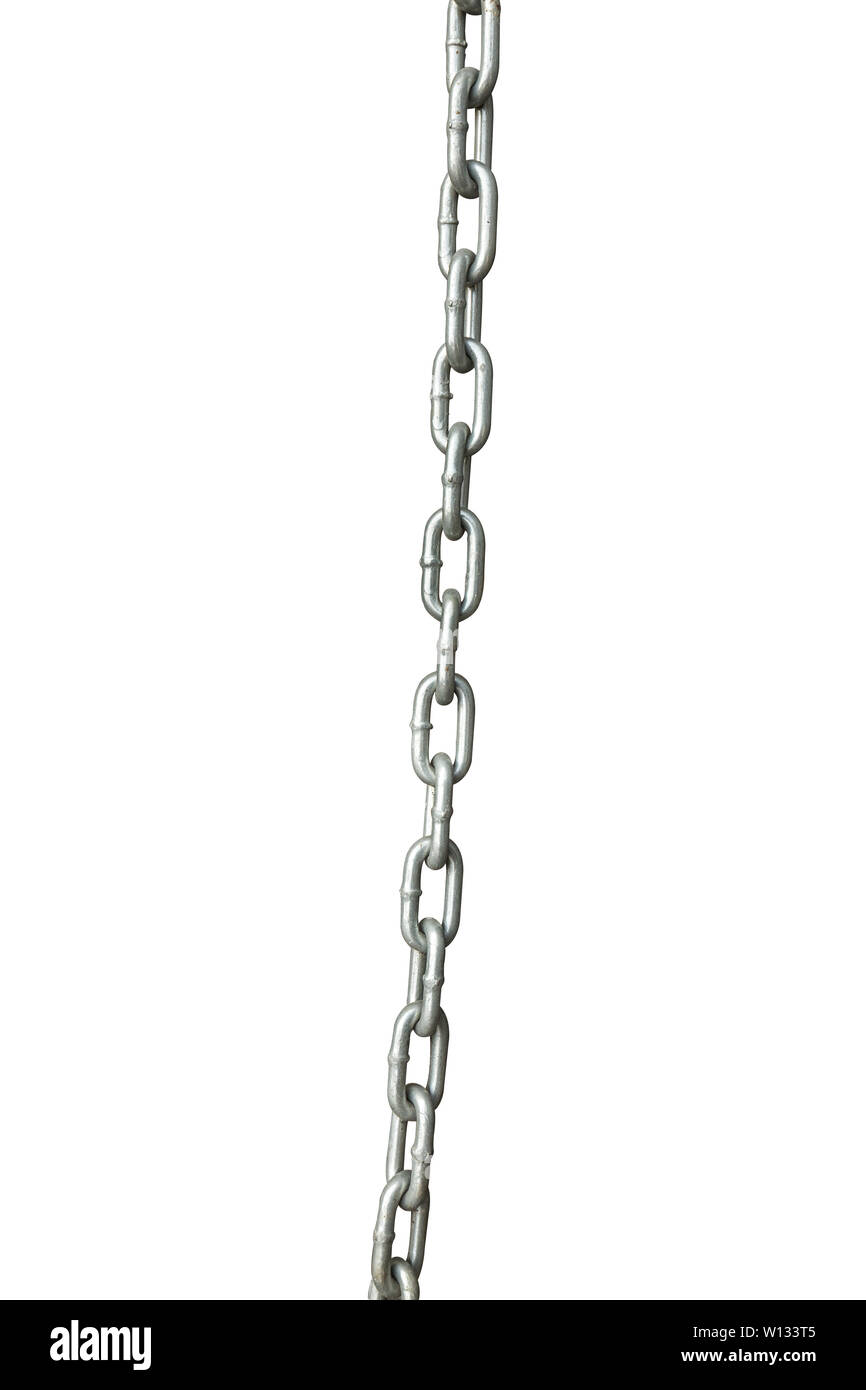 Steel chain on white background Stock Photo - Alamy