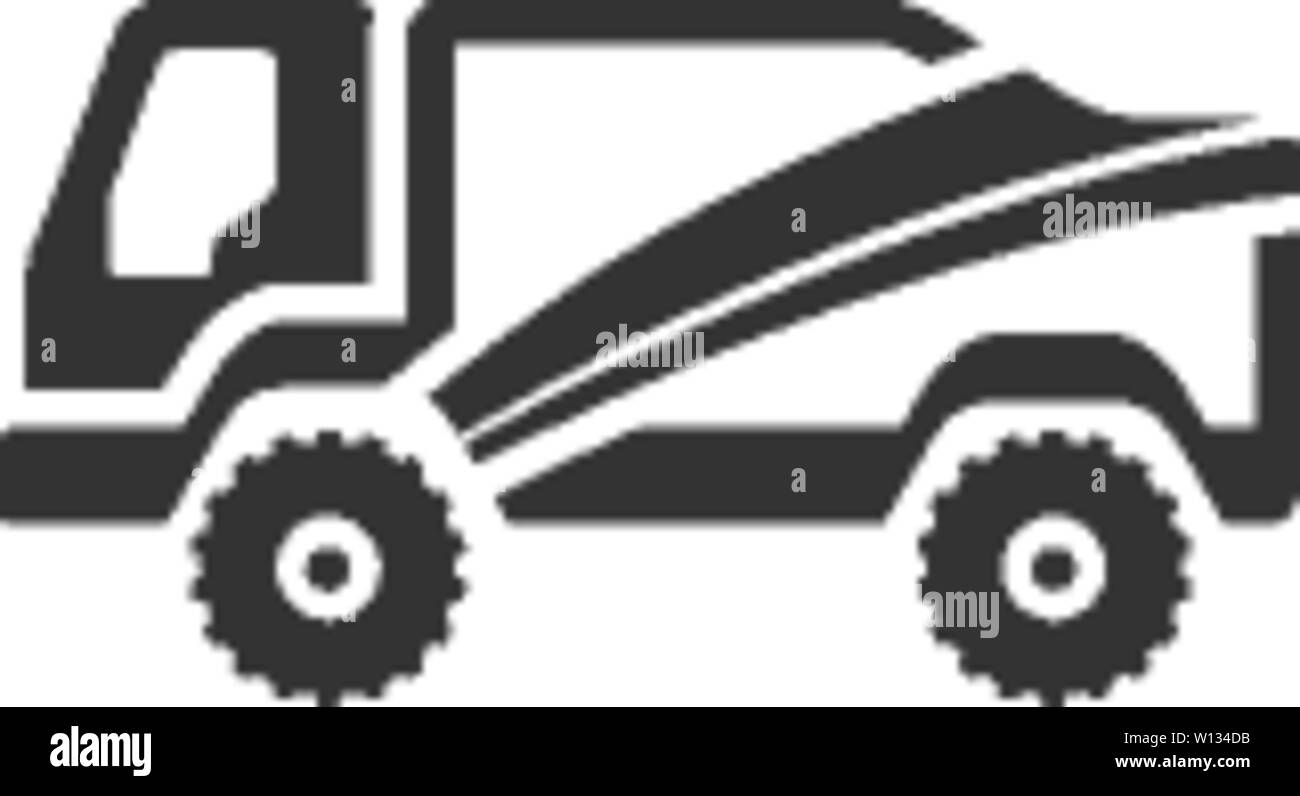 White truck in desert Stock Vector Images - Alamy