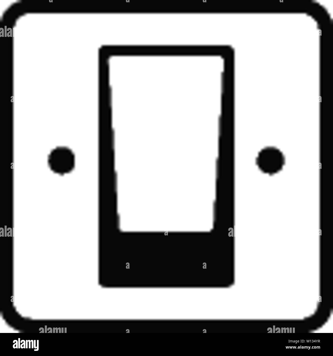 Electrical switch icon in single grey color. On off button light lamp ...