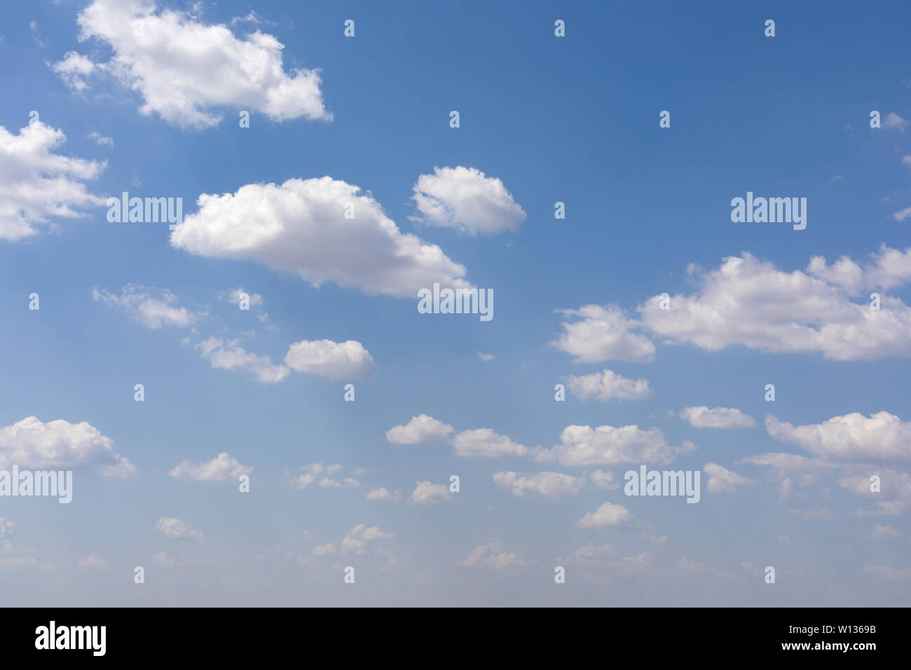 Beautiful scenic picture of the blue sky and white, fluffy clouds Stock ...