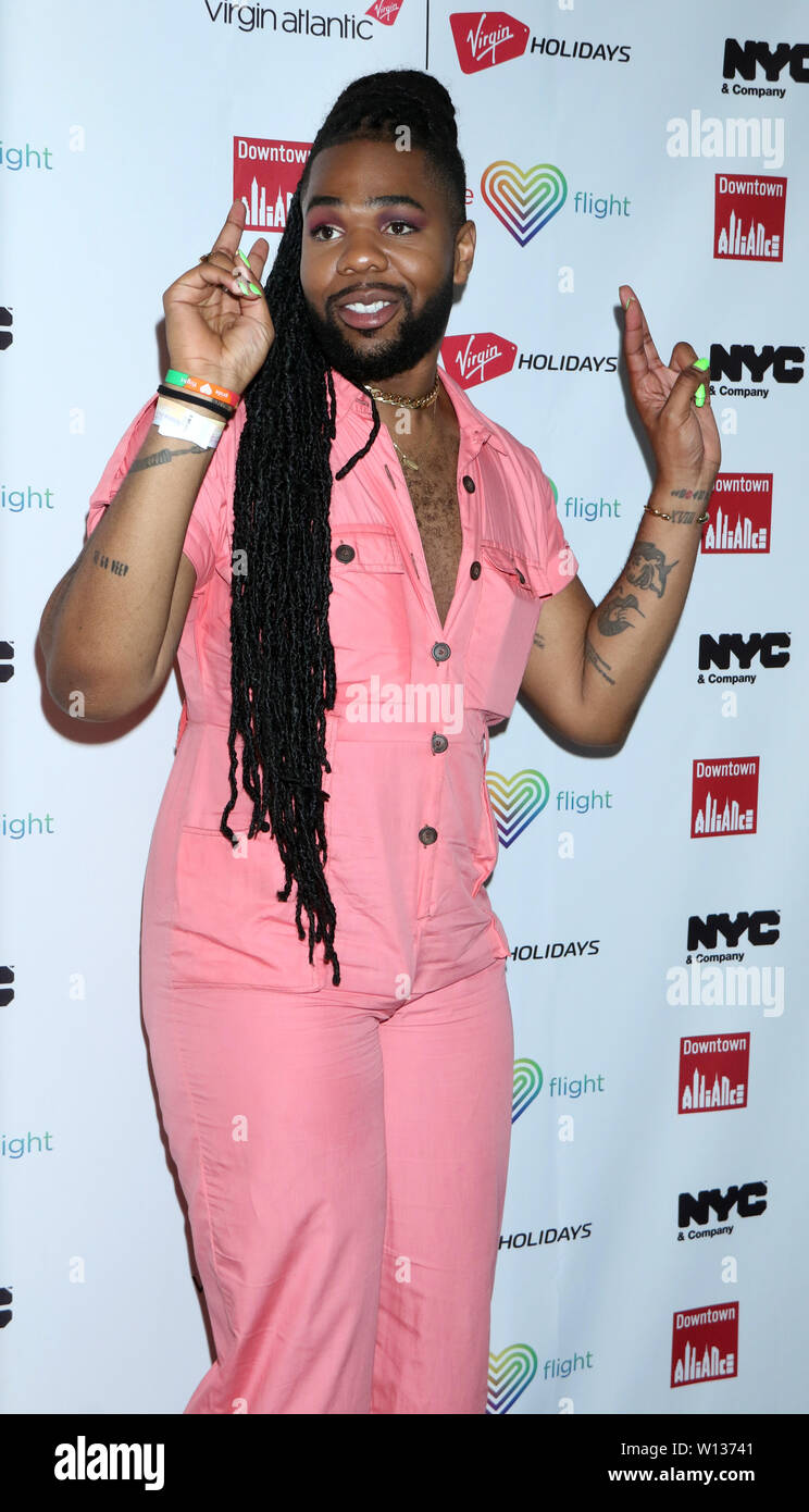 New York, USA . 29th June, 2019. June 29, 2019. MNEK  attend Virgin Atlantic And Virgin Holidays World Pride Celebration at One World Observatory in New York June 29, 2019  Credit:RW/MediaPunch Credit: MediaPunch Inc/Alamy Live News Stock Photo