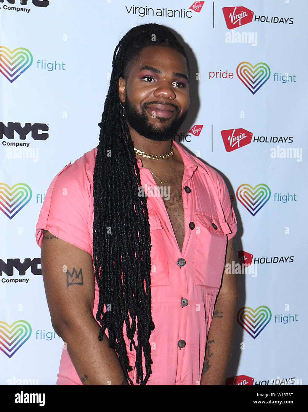New York, USA . 29th June, 2019. June 29, 2019. MNEK  attend Virgin Atlantic And Virgin Holidays World Pride Celebration at One World Observatory in New York June 29, 2019  Credit:RW/MediaPunch Credit: MediaPunch Inc/Alamy Live News Stock Photo