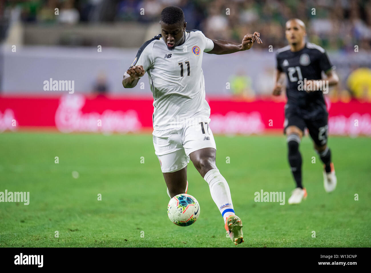 June 29 2019 Costa Rica forward Mayron George 11 controls the ball during the 1st half of a CONCACAF Gold Cup quarterfinals soccer match between Costa Rica and Mexico at NRG Stadium