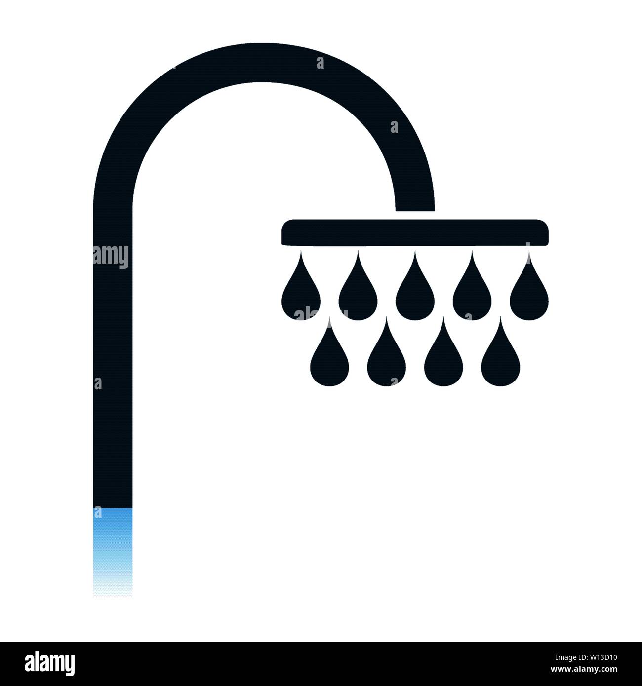 Shower Icon. Shadow Reflection Design. Vector Illustration Stock Vector ...